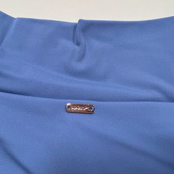 Victoria Secret Pink XXL 2XL High Waist Bikini Bottom High Leg V Front Blue - Picture 4 of 5